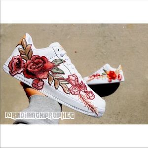 air force ones with flowers